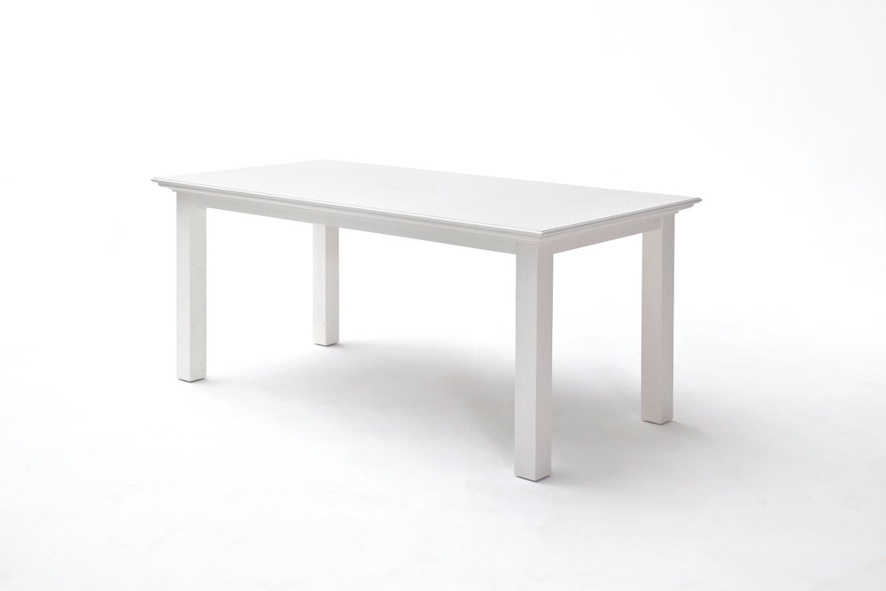 71" White Wood Dining Table