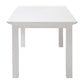 71" White Solid Wood Dining Table