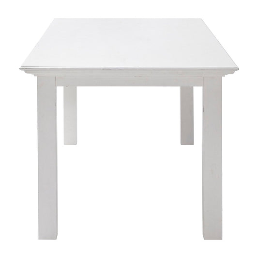 71" White Solid Wood Dining Table
