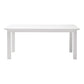 71" White Solid Wood Dining Table