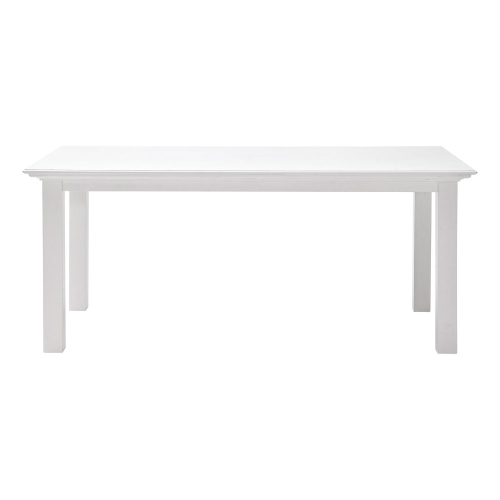 71" White Wood Dining Table