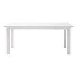 71" White Wood Dining Table