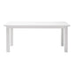 71" White Solid Wood Dining Table