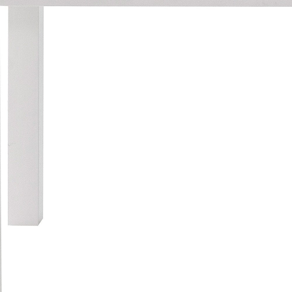 71" White Wood Dining Table