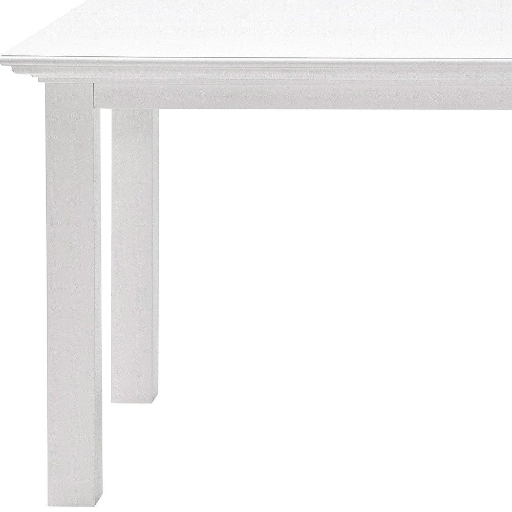 71" White Wood Dining Table