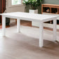 71" White Wood Dining Table
