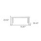 71" White Solid Wood Dining Table