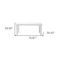71" White Solid Wood Dining Table