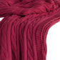 Red Knitted 100% Cotton Throw Blanket