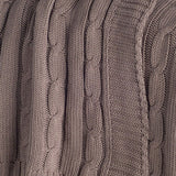 Brown Knitted 100% Cotton Throw Blanket
