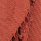 50" X 60" Burnt Orange Cotton Knitted Striped Throw Blanket with Tassels