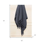 Blue Gray Knitted 100% Cotton Throw Blanket