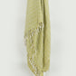 50" X 60" Green Cotton Woven Chevron Throw Blanket with Fringe