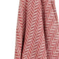 50" X 60" Red Cotton Woven Chevron Throw Blanket with Fringe