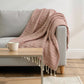 50" X 60" Red Cotton Woven Chevron Throw Blanket with Fringe
