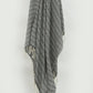 50" X 60" Black And Ivory Chevron Cotton Throw Blanket with Fringe