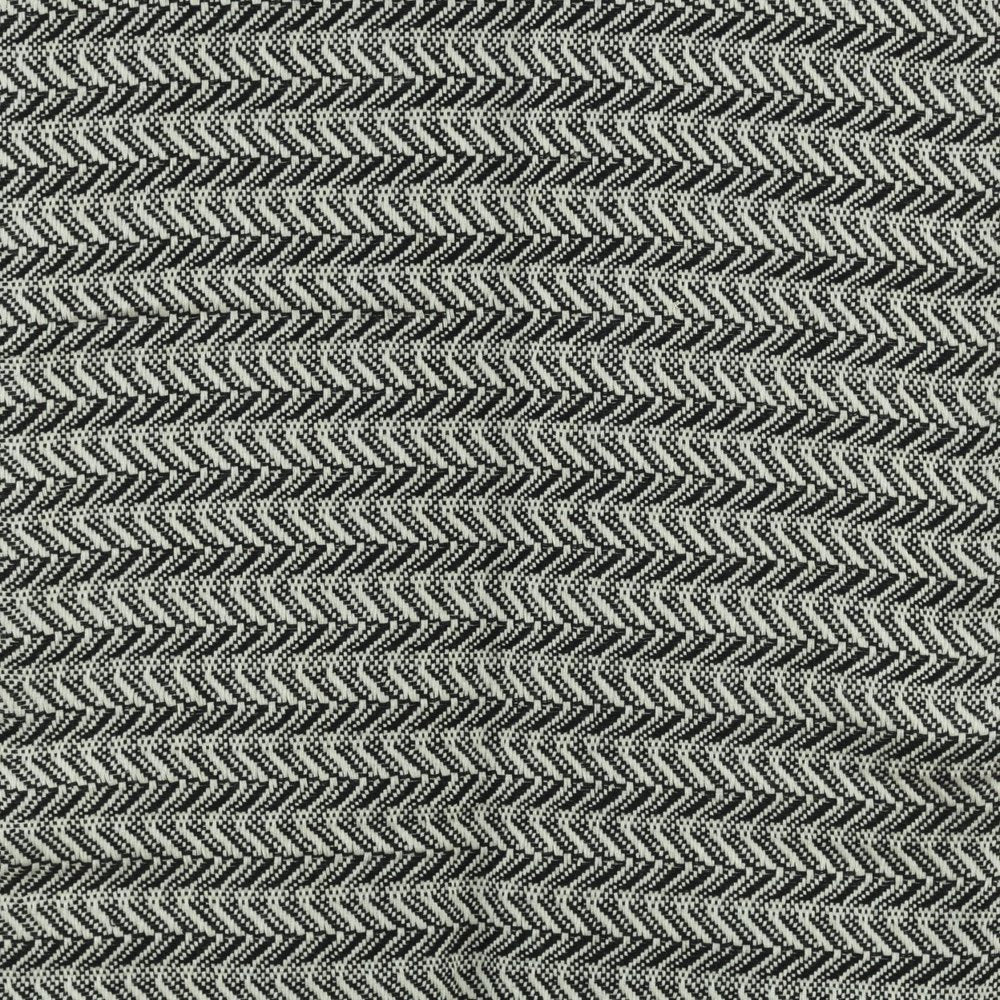 50" X 60" Black And Ivory Chevron Cotton Throw Blanket with Fringe