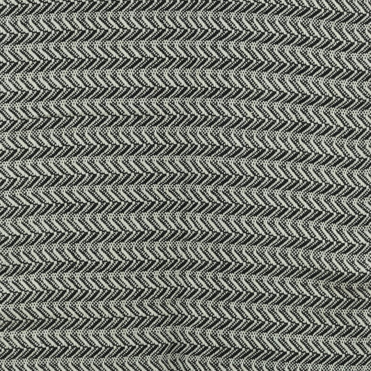 50" X 60" Black And Ivory Chevron Cotton Throw Blanket with Fringe