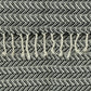 50" X 60" Black And Ivory Chevron Cotton Throw Blanket with Fringe