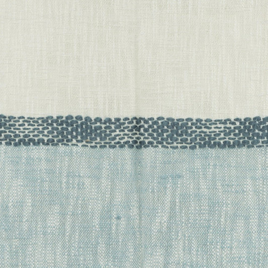 50" X 60" Blue Cotton Woven Color Block Throw Blanket with Fringe