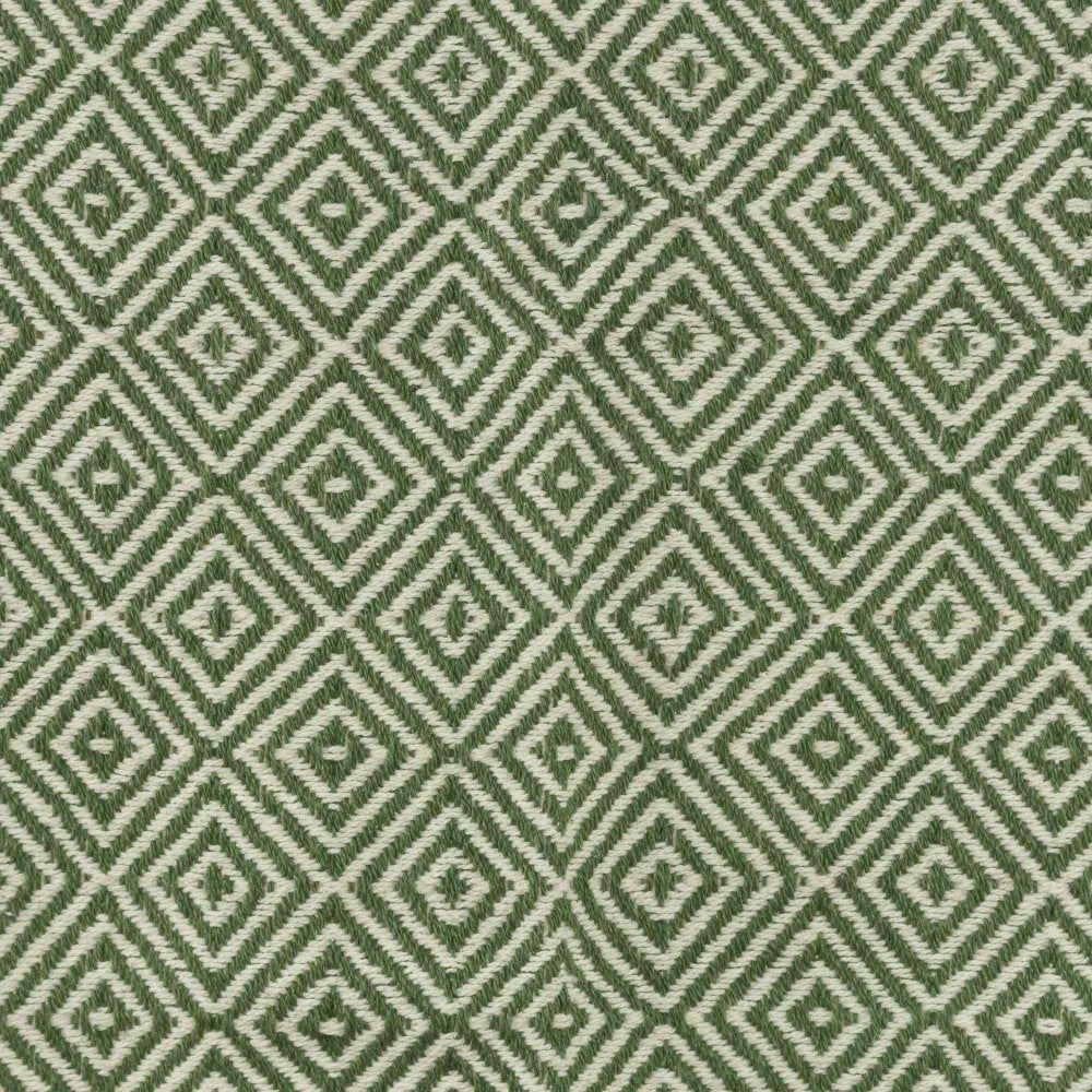 50" X 60" Green Cotton Woven Geometric Throw Blanket with Fringe