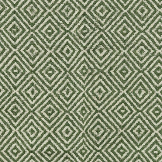 50" X 60" Green Cotton Woven Geometric Throw Blanket with Fringe