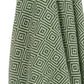 50" X 60" Green Cotton Woven Geometric Throw Blanket with Fringe