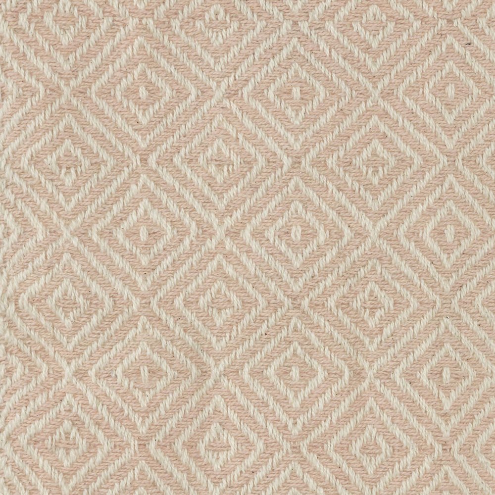 50" X 60" Blush Cotton Woven Geometric Throw Blanket with Fringe