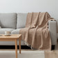 50" X 60" Brown Cotton Woven Geometric Throw Blanket with Fringe