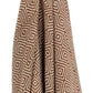 50" X 60" Brown Cotton Woven Geometric Throw Blanket with Fringe