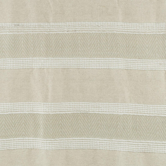50" X 60" Natural Cotton Woven Striped Throw Blanket with Fringe