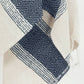 50" X 60" Blue And Ivory Cotton Woven Striped Throw Blanket with Fringe