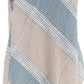 50" X 60" Aqua Cotton Woven Striped Throw Blanket with Fringe