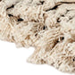 50" X 60" Natural Cotton Woven Floral Throw Blanket with Tassels and Fringe