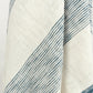 50" X 60" Ivory Cotton Woven Striped Throw Blanket with Fringe