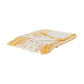 50" X 60" Yellow And Ivory Cotton Woven Striped Throw Blanket with Fringe
