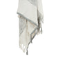 50" X 60" Gray And Ivory Cotton Woven Striped Throw Blanket with Fringe