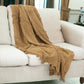 50" X 50" Camel Floral Cotton Woven Throw Blanket