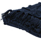 50" X 50" Blue Floral Cotton Woven Throw Blanket with Fringe