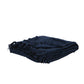 50" X 50" Blue Floral Cotton Woven Throw Blanket with Fringe