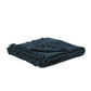 Teal Blue Woven 100% Woven Textured Cotton Throw Blanket