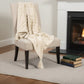 50" X 60" Natural Cotton Woven Geometric Throw Blanket with Tassels