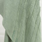 50" X 60" Green Cotton Woven Geometric Throw Blanket with Tassels