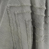 50" X 60" Gray Cotton Woven Geometric Throw Blanket with Tassels
