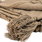 50" X 60" Brown Cotton Woven Geometric Throw Blanket with Tassels