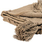 50" X 60" Brown Cotton Woven Geometric Throw Blanket with Tassels