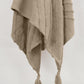 50" X 60" Brown Cotton Woven Geometric Throw Blanket with Tassels