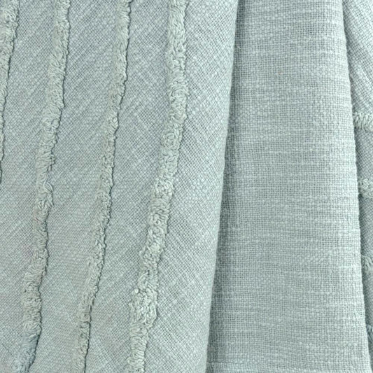 50" X 60" Aqua Cotton Woven Geometric Throw Blanket with Tassels