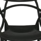 22" Black Heavy Duty Plastic Indoor Outdoor Dining Chair