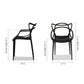 22" Black Heavy Duty Plastic Indoor Outdoor Dining Chair